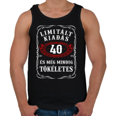 PRINTFASHION 40 éves limitált kiadás születésnapra - Férfi atléta - Fekete