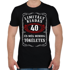 PRINTFASHION 40 éves limitált kiadás születésnapra - Férfi póló - Fekete