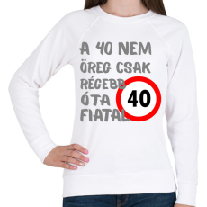 PRINTFASHION 40 éves Sz. - Női pulóver - Fehér