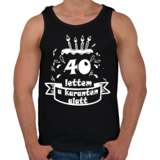 PRINTFASHION 40 lettem - Férfi atléta - Fekete