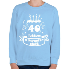 PRINTFASHION 40 lettem - Gyerek pulóver - Világoskék