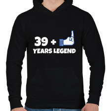 PRINTFASHION 40. SZÜLINAP - Férfi kapucnis pulóver - Fekete férfi pulóver, kardigán