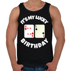 PRINTFASHION 41 POKER SZÜLINAP - Férfi atléta - Fekete
