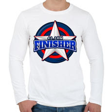PRINTFASHION 42.2 KM FINISHER 2 - Férfi hosszú ujjú póló - Fehér