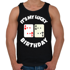 PRINTFASHION 44 POKER SZÜLINAP - Férfi atléta - Fekete