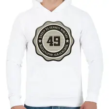 PRINTFASHION 49 - Férfi kapucnis pulóver - Fehér férfi pulóver, kardigán