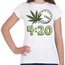 PRINTFASHION 4:20 Cannabis for men - Női póló - Fehér női póló