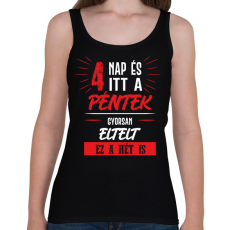 PRINTFASHION 4 nap és itt a péntek - fehér - Női atléta - Fekete