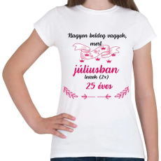 PRINTFASHION 50 (225) szülinap júl - Női póló - Fehér