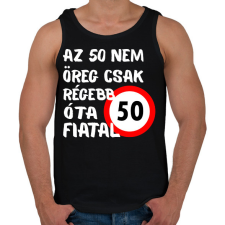 PRINTFASHION 50 éves Fehér. - Férfi atléta - Fekete atléta, trikó