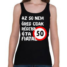 PRINTFASHION 50 éves Fehér. - Női atléta - Fekete