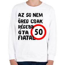 PRINTFASHION 50 éves Fekete. - Gyerek pulóver - Fehér gyerek pulóver, kardigán