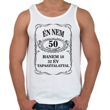 PRINTFASHION 50 éves - Férfi atléta - Fehér atléta, trikó