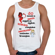 PRINTFASHION 50 évesen is ördög - Férfi atléta - Fehér atléta, trikó