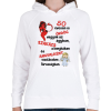 PRINTFASHION 50 évesen is ördög - Női kapucnis pulóver - Fehér