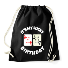 PRINTFASHION 50 POKER SZÜLINAP - Sportzsák, Tornazsák - Fekete tornazsák