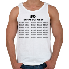 PRINTFASHION 50 shades of grey - Férfi atléta - Fehér atléta, trikó