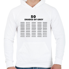 PRINTFASHION 50 shades of grey - Férfi kapucnis pulóver - Fehér férfi pulóver, kardigán