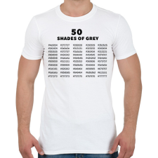 PRINTFASHION 50 shades of grey - Férfi póló - Fehér férfi póló