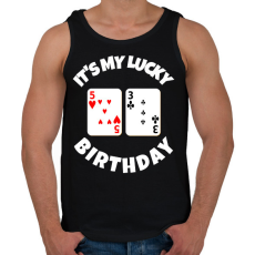 PRINTFASHION 53 POKER SZÜLINAP - Férfi atléta - Fekete