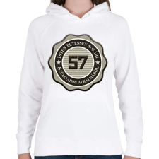 PRINTFASHION 57 - Női kapucnis pulóver - Fehér női pulóver, kardigán