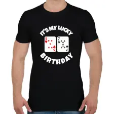 PRINTFASHION 57 POKER SZÜLINAP - Férfi póló - Fekete férfi póló