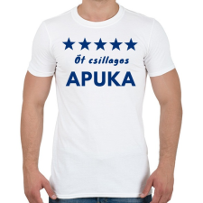 PRINTFASHION 5 CSILLAGOS APAUKA - Férfi póló - Fehér férfi póló