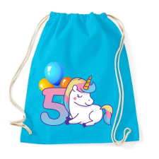 PRINTFASHION 5 éves Unikornis hercegnőknek! - Sportzsák, Tornazsák - Surf blue tornazsák