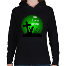 PRINTFASHION 5 perc - Női kapucnis pulóver - Fekete női pulóver, kardigán