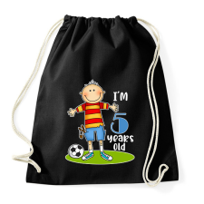 PRINTFASHION "5 years old" for boy - Sportzsák, Tornazsák - Fekete tornazsák
