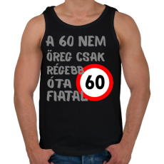 PRINTFASHION 60 éves Szürke. - Férfi atléta - Fekete