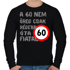 PRINTFASHION 60 éves Szürke. - Férfi pulóver - Fekete férfi pulóver, kardigán