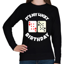 PRINTFASHION 60 POKER SZÜLINAP - Női pulóver - Fekete női pulóver, kardigán