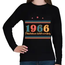 PRINTFASHION 60 Szülinap tökéletes 1966 - Női pulóver - Fekete női pulóver, kardigán