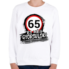 PRINTFASHION 65 és még gyorsulok - Gyerek pulóver - Fehér gyerek pulóver, kardigán