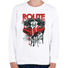 PRINTFASHION 66-os út - Gyerek pulóver - Fehér gyerek pulóver, kardigán