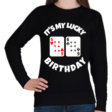 PRINTFASHION 66 POKER SZÜLINAP - Női pulóver - Fekete női pulóver, kardigán