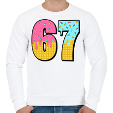 PRINTFASHION 67 meme - Férfi pulóver - Fehér