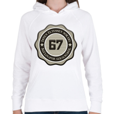 PRINTFASHION 67 - Női kapucnis pulóver - Fehér női pulóver, kardigán