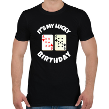 PRINTFASHION 69 POKER SZÜLINAP - Férfi póló - Fekete férfi póló