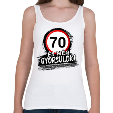 PRINTFASHION 70 és még gyorsulok - Női atléta - Fehér női trikó