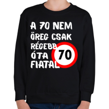 PRINTFASHION 70 éves Fehér. - Gyerek pulóver - Fekete gyerek pulóver, kardigán