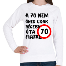 PRINTFASHION 70 éves Fekete, - Női pulóver - Fehér női pulóver, kardigán