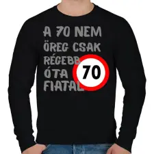 PRINTFASHION 70 éves Szürke. - Férfi pulóver - Fekete férfi pulóver, kardigán