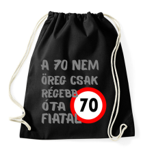 PRINTFASHION 70 éves Szürke. - Sportzsák, Tornazsák - Fekete tornazsák