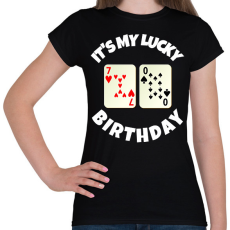 PRINTFASHION 70 POKER SZÜLINAP - Női póló - Fekete