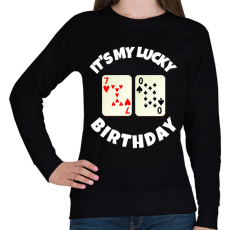 PRINTFASHION 70 POKER SZÜLINAP - Női pulóver - Fekete