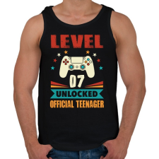 PRINTFASHION 7 éves gamer - Férfi atléta - Fekete atléta, trikó