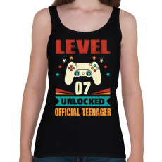 PRINTFASHION 7 éves gamer - Női atléta - Fekete