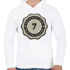 PRINTFASHION 7 - Férfi kapucnis pulóver - Fehér férfi pulóver, kardigán